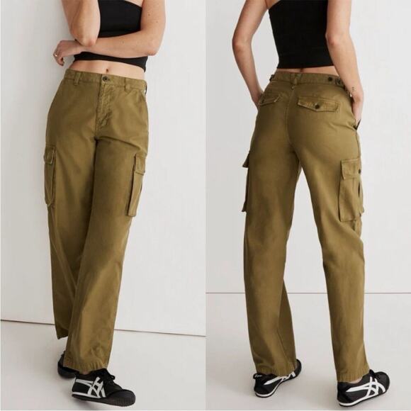 Madewell Low-Slung baggy cargo pants Green 29 - Picture 2 of 15